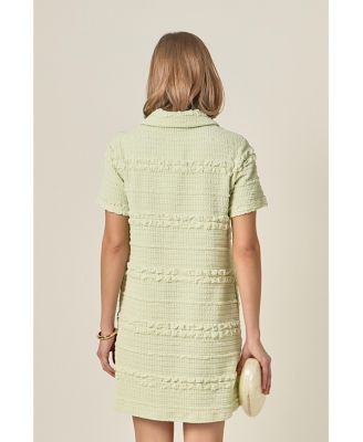 Women's Stretched Embo Textured Mini Dress