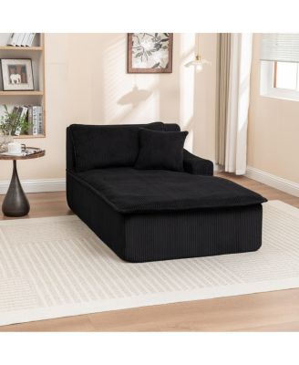 Left Armrest Chaise Lounge Sofa Bed, Oversized Sleeper Chair for Living Room