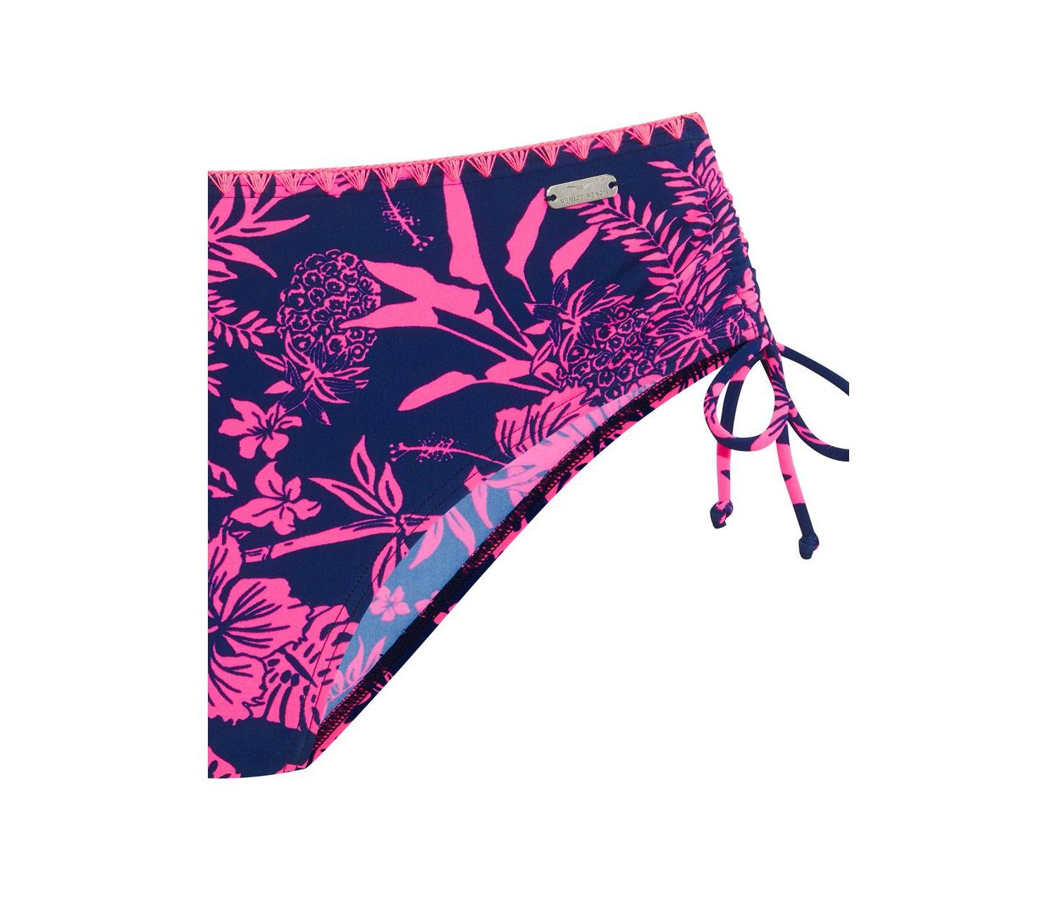 Women's Floral Print Tropical Mid Rise Bikini Mid-Rise Swim Bottom