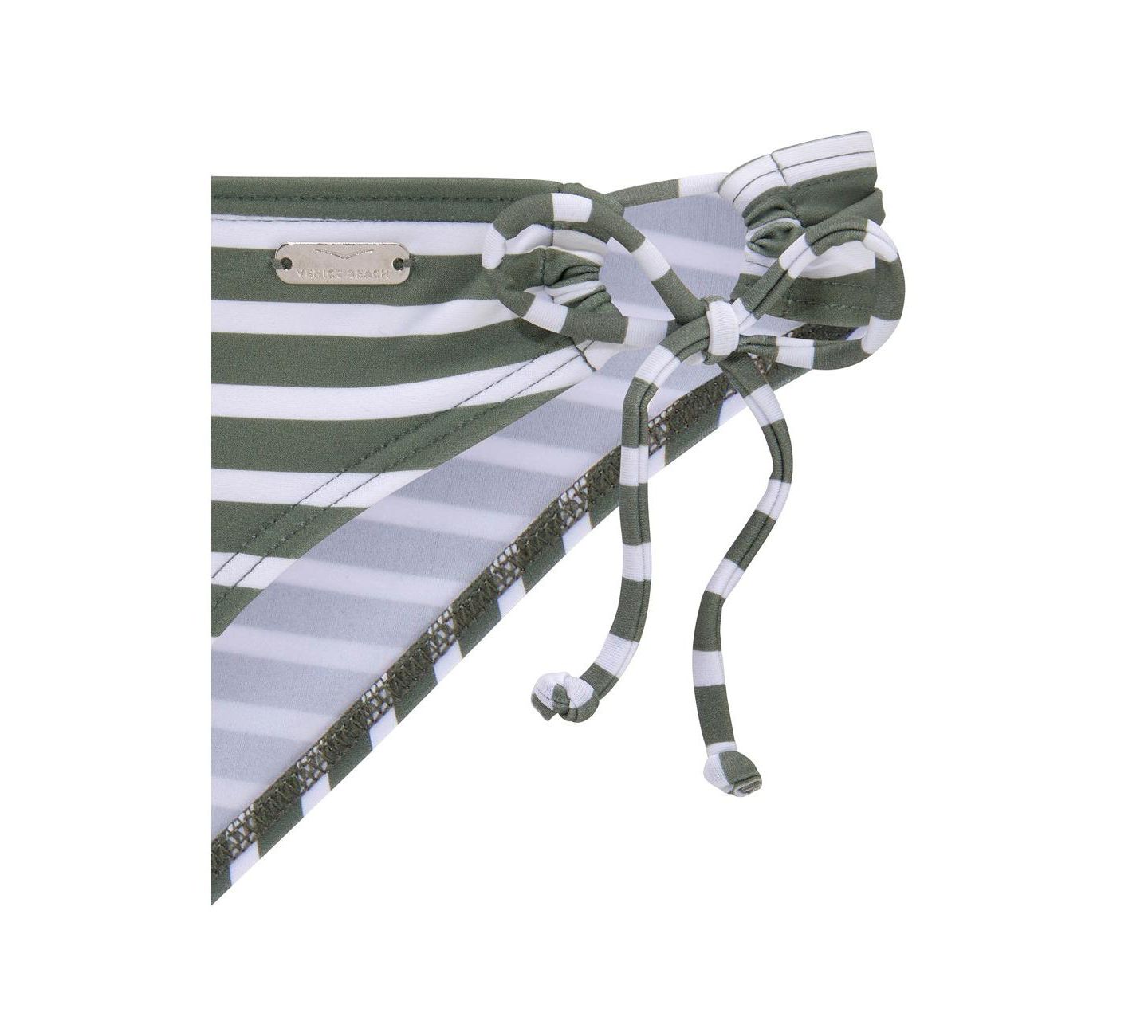 Низ бикини Comfort, крой бикини, на завязках — LASCANA, цвет: Оливковый полосатый — фото 7