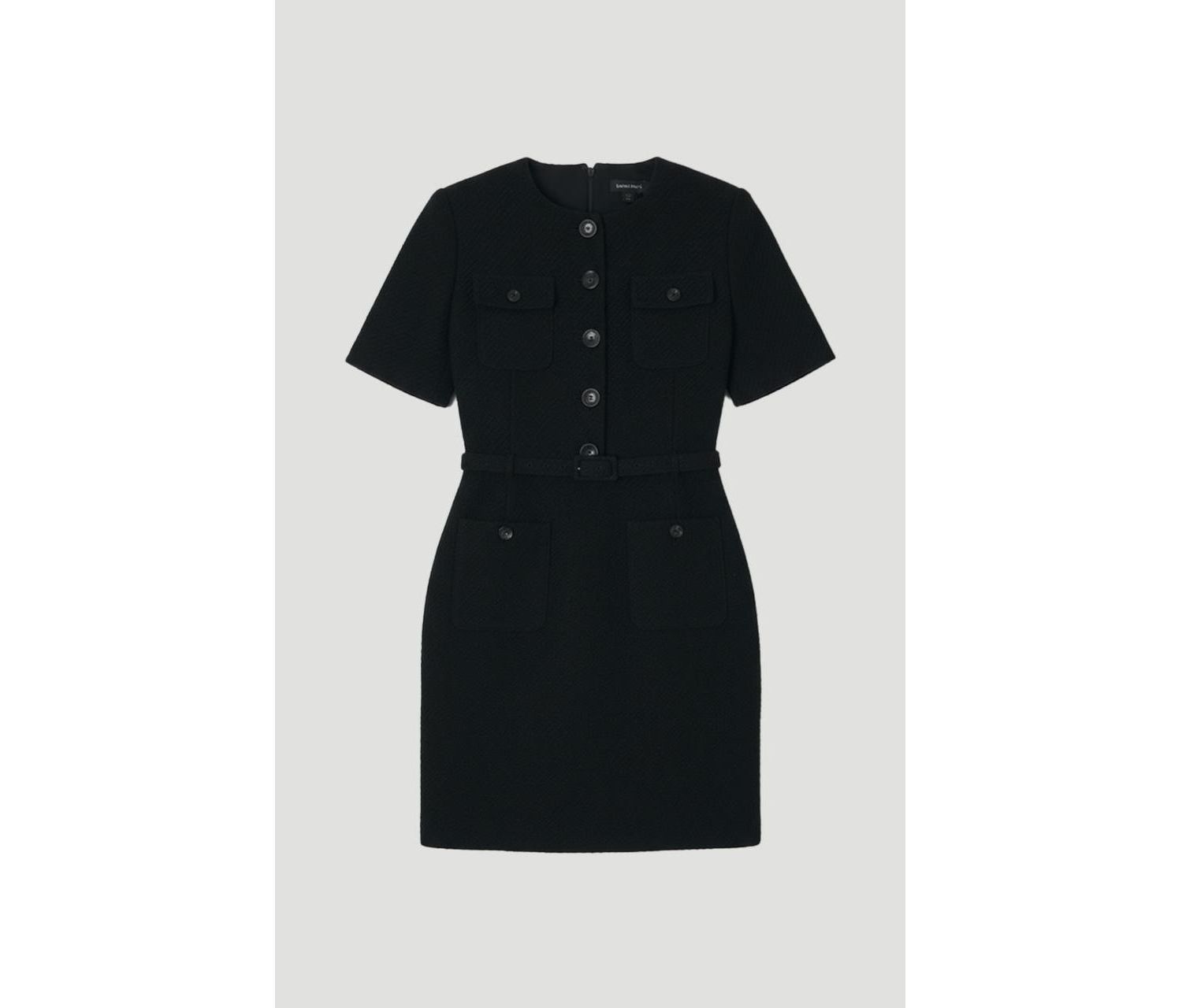 Women's Tweed Belted Mini Dress
