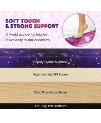 9 FT Folding Gymnastics Balance Beam with Anti-slip Base and Pine Wood Frame