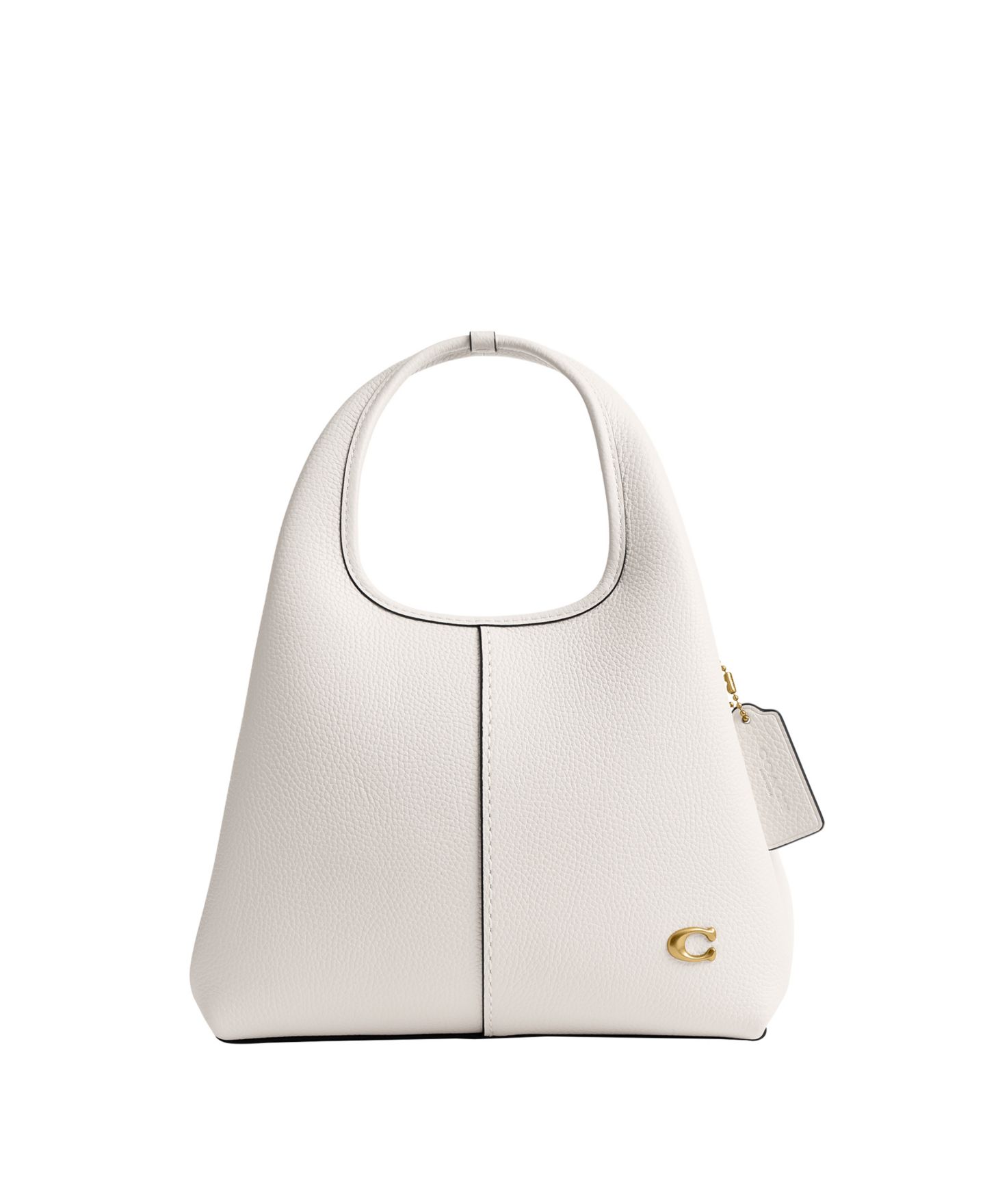 Женская сумка COACH Lana Small Pebble Leather Shoulder Bag 23, цвет: Латунный / Меловой — фото 1