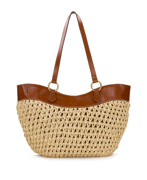 Женские Patricia Nash Meudon Large Woven Straw Tote Handbag