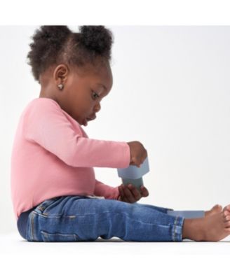 Baby Boys Neutral Rib Waist Skinny Jeans