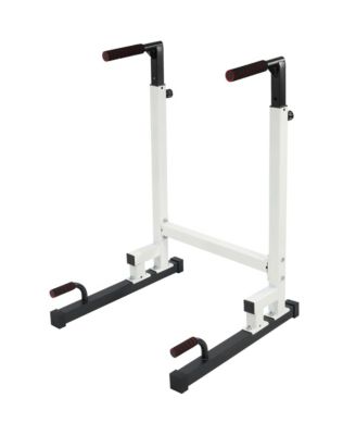 BalanceFrom Multi Function Home Gym Exercise Dip Stand, 500lb Capacity, White