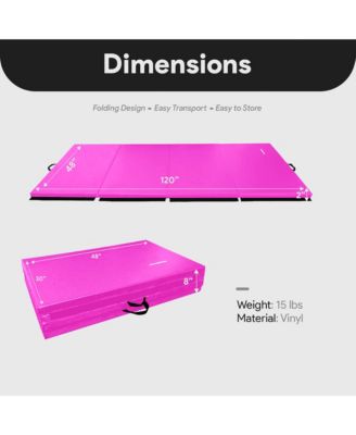 120 x 48" All Purpose Folding Gymnastics Exercise Mat, Pink