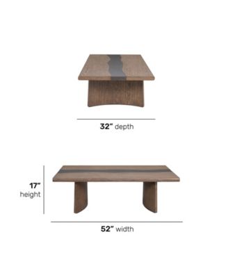 Cayden 17" Veneers Rectangular Coffee Table