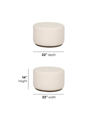 Cayden 14" Fabric Coffee Table Pouf