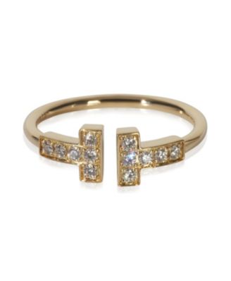 Yellow Gold Diamond Tiffany T Wire Ring