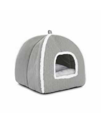 Foldable Cat Bed Cave Tent with Removable Washable Pillow Durable Scratch Resistant for Indoor Cats Kittens Pets
