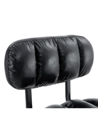 Streamdale Modern Adjustable PU Leather Bar Stools (Set of 2)