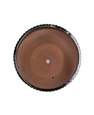 Dark Coffee Ceramic Planter Set of 4 (6.5" to 14.17") - Indoor/Outdoor Flower Pot