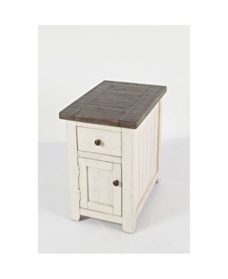 Madison County Rustic Pine Farmhouse Chairside Table