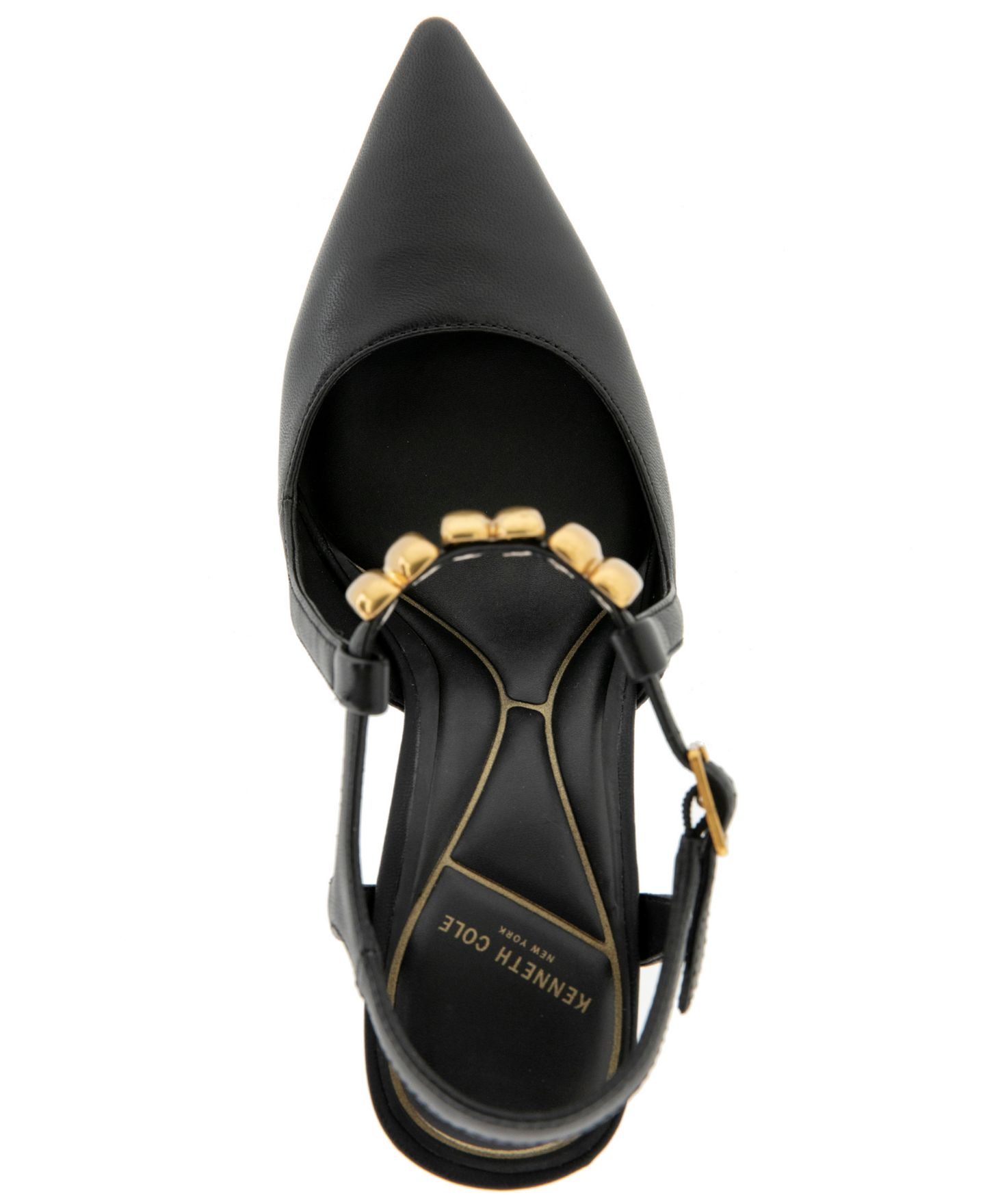 Женские туфли Kenneth Cole New York Romi Ankle Slingback, цвет: Чёрный кожаный — фото 4