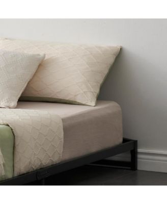 Simple Upholstered Panel Bed Frame, Modern Bed Base with Comfortable Headboard, Multiple Sizes