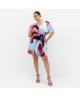 Women's Hailey Aspect Print Pleat Mini Dress