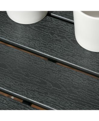 7 Piece Patio Furniture Set, Outdoor L-Shaped Sectional Sofa with 3 Loveseats, 3 Ottoman Chairs, Outside Conversation Set with Dining Table, Cushions, Storage, Mixed Gray