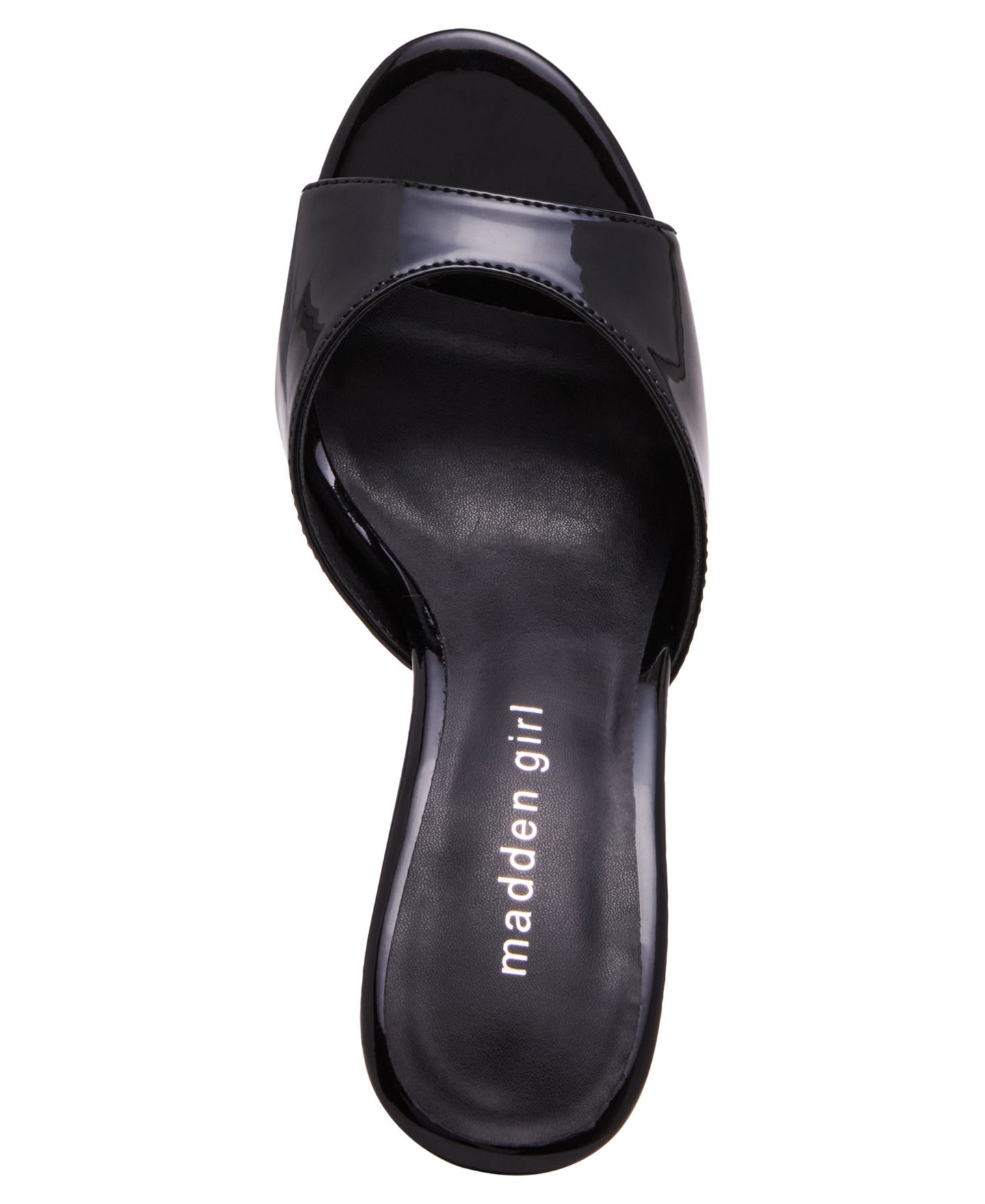 Женские сандалии Madden Girl Gibson High-Heel Slip-On, цвет: Чёрный лаковый — фото 4