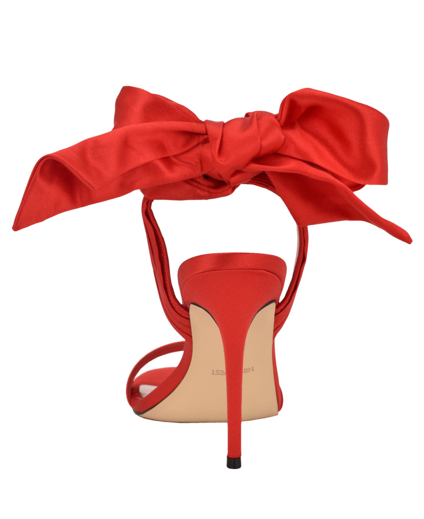 Женские сандалии Nine West x Marilyn Monroe Mmonroe Stiletto Dress Sandals, цвет: Красный атласный — фото 3
