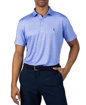 Men's Summer Floral Printed Performance Polo