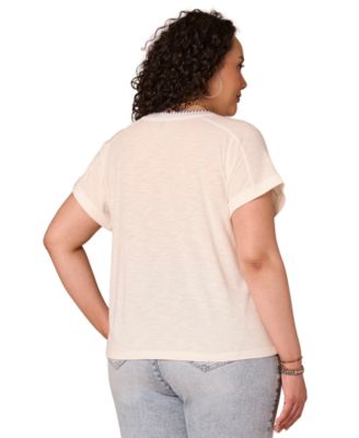 Plus Size Short-Sleeve Crew Neck T-Shirt
