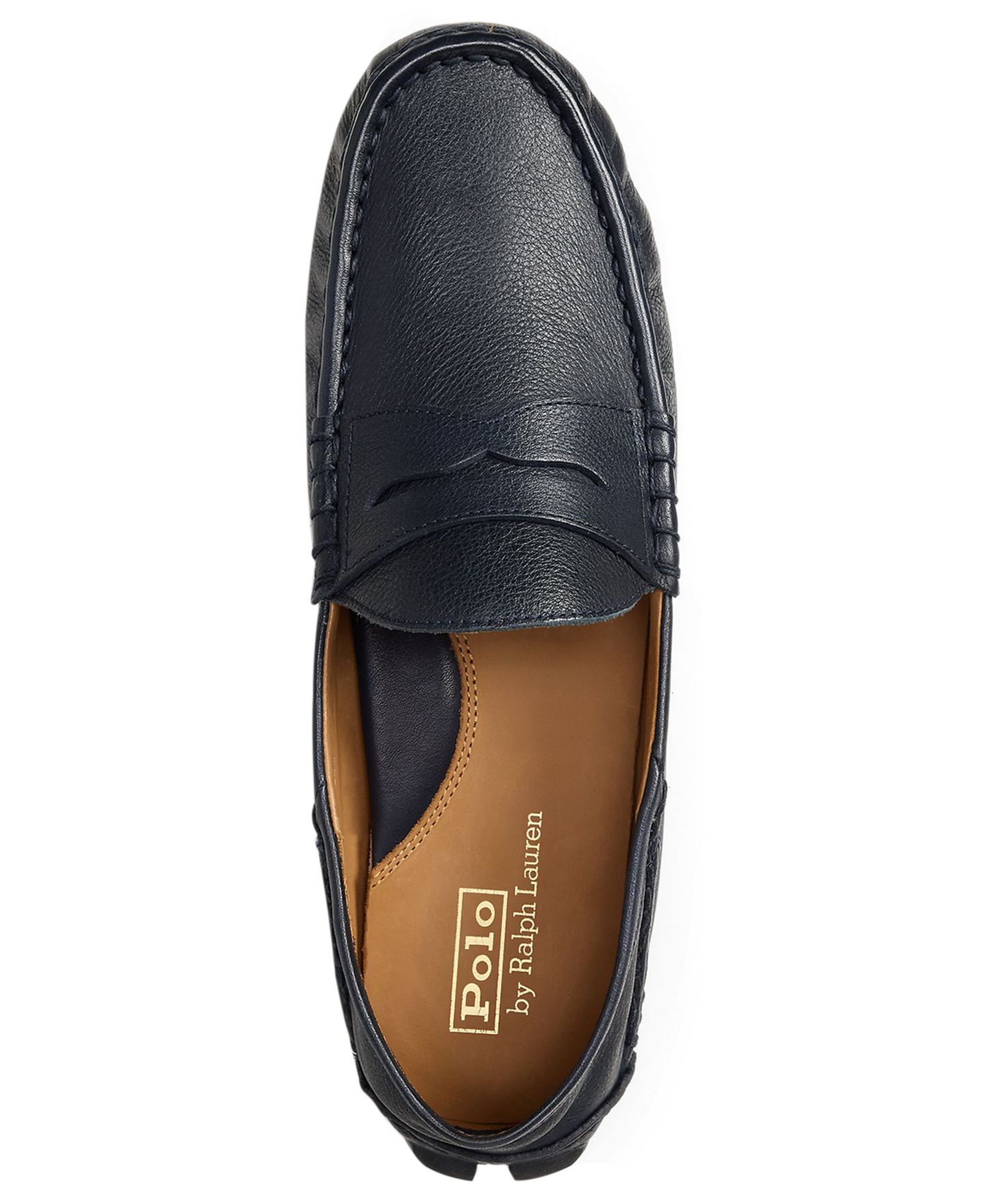Мужские туфли Polo Ralph Lauren Anders Leather Collapsible Heel Driver, цвет: Синий — фото 4