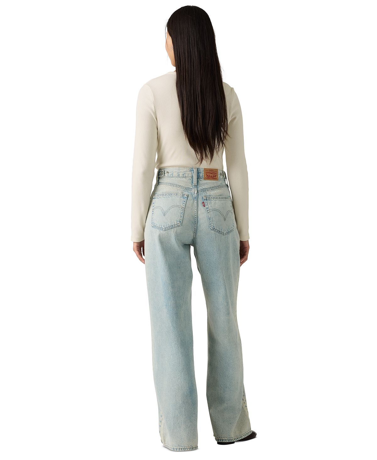 Levi's Women's Cinch-Waist Lightweight Baggy Jeans view 4 — MAYCSS fashion products