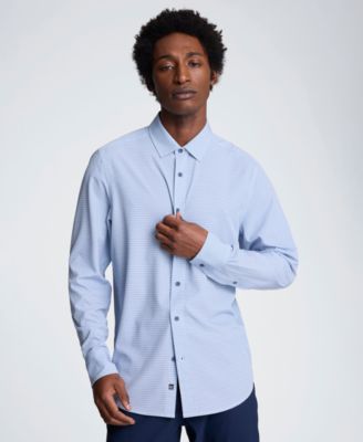 Men's Slim Fit Point Collar Button-Down Shirt