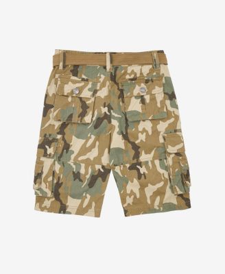 Big Boys Belted Twill Cargo Shorts