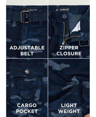 Boy's Belted Twill Cargo Shorts