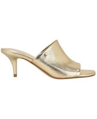 Women's Chaney Leather Slip-On Kitten Heel Dress Sandals