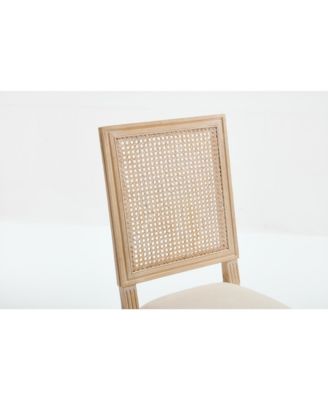  French Country Dining Chairs, Rattan Back