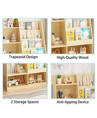 Kids Bookshelf and Toy Storage Organizer