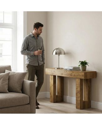  Farmhouse Entryway Console Table with Storage