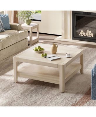  Modern Farmhouse Coffee Table with Soft Rounded Profile