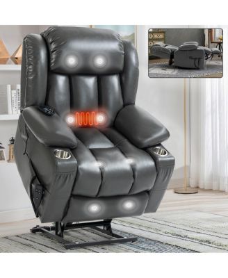 Dual Motor Infinite Position Leatherair Power Lift Recliner Chair
