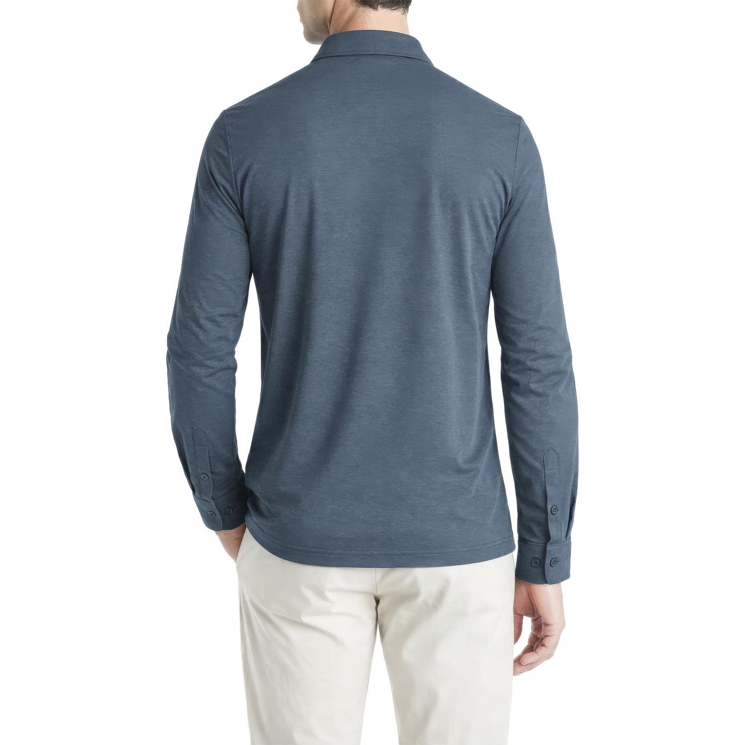 Men's Office-Leisure Collection Melange Seamless Long Sleeve Shirt