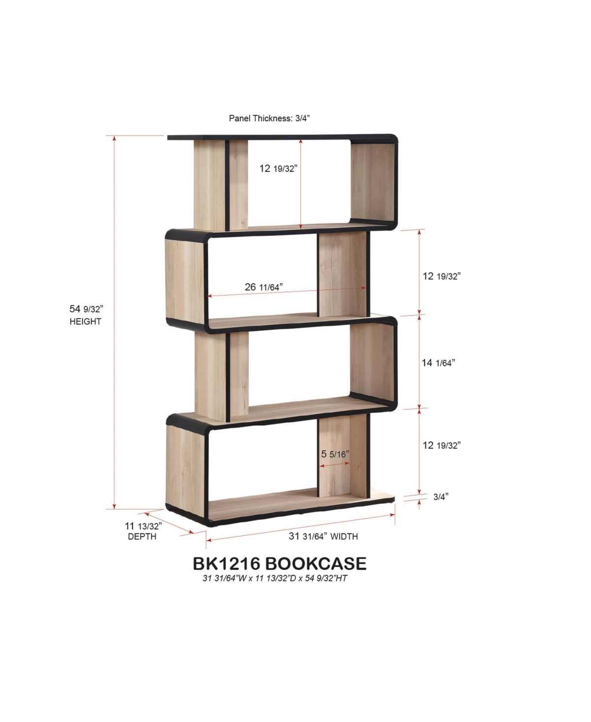 Kings Brand Furniture Nathan Wooden Display Book Shelf Bookcase – Shelving Rack Unit Organizer