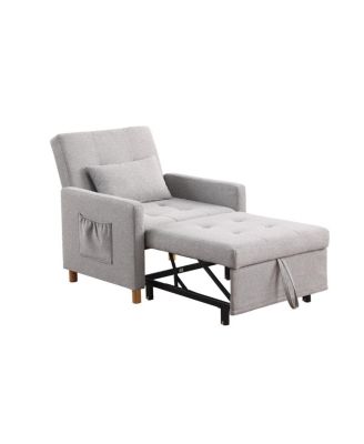 Convertible Sleeper Sofa Chair Bed with Pillow, Adjustable Multi-Functional Sleeper Chair