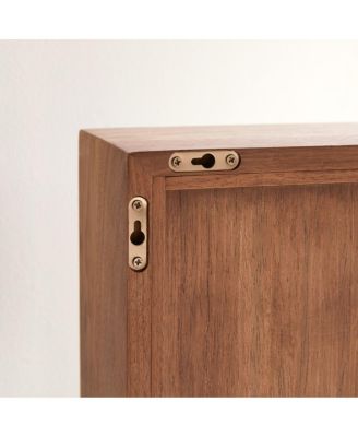 Solid Teak Bathroom Mirror with Shelf attached 55x30 New Tikamoon