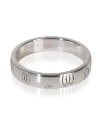 White Gold  Happy Birthday Band