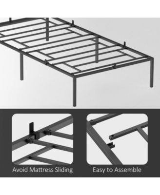 Full 10 Inch Metal Bed Frame Sturdy Steel Slats No Box Spring Needed Mattress Foundation Easy Set Up No Noise