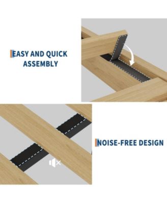  Boucle Bed Frame with Headboard LED Smart RGB Charging Multi Functional Storage Space Sturdy Easy Build