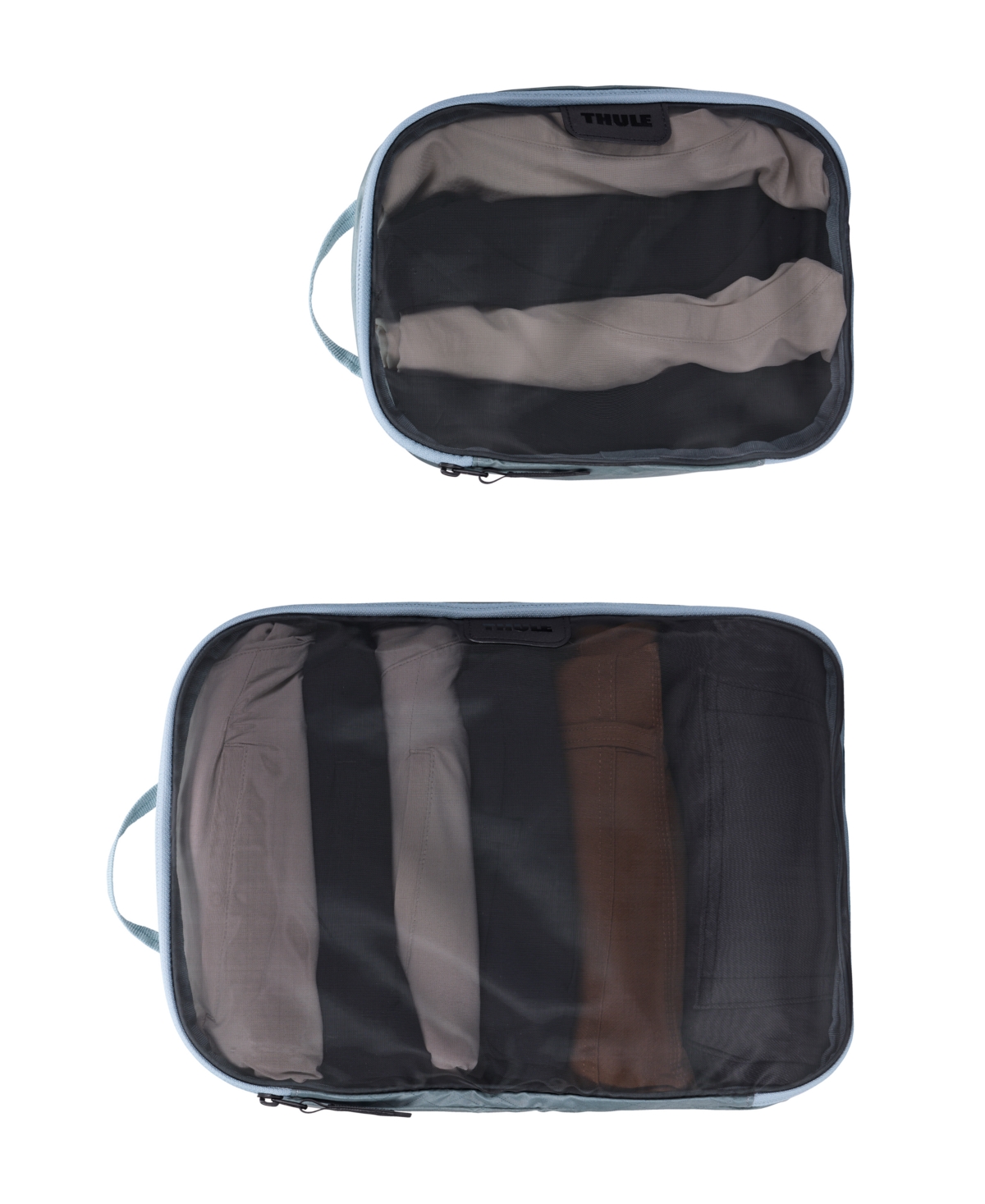 Thule Compression Packing Cube Set, 2-pack In Pond Gray