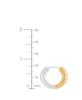 Reversible Hoop Earrings in 14k Yellow Gold-Plated Sterling Silver