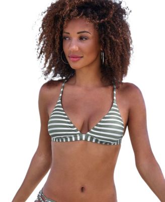 Women's Cross Back Triangle Bikini Swimsuit Top Bra Sizing