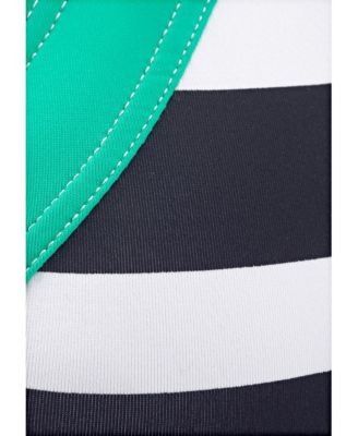 Women's Striped Underwire Bikini Swimsuit Top Bra Sizing