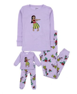 Toddler Girls 2T-5T Matching Doll Snug-Fit Cotton Long Sleeve Pajamas