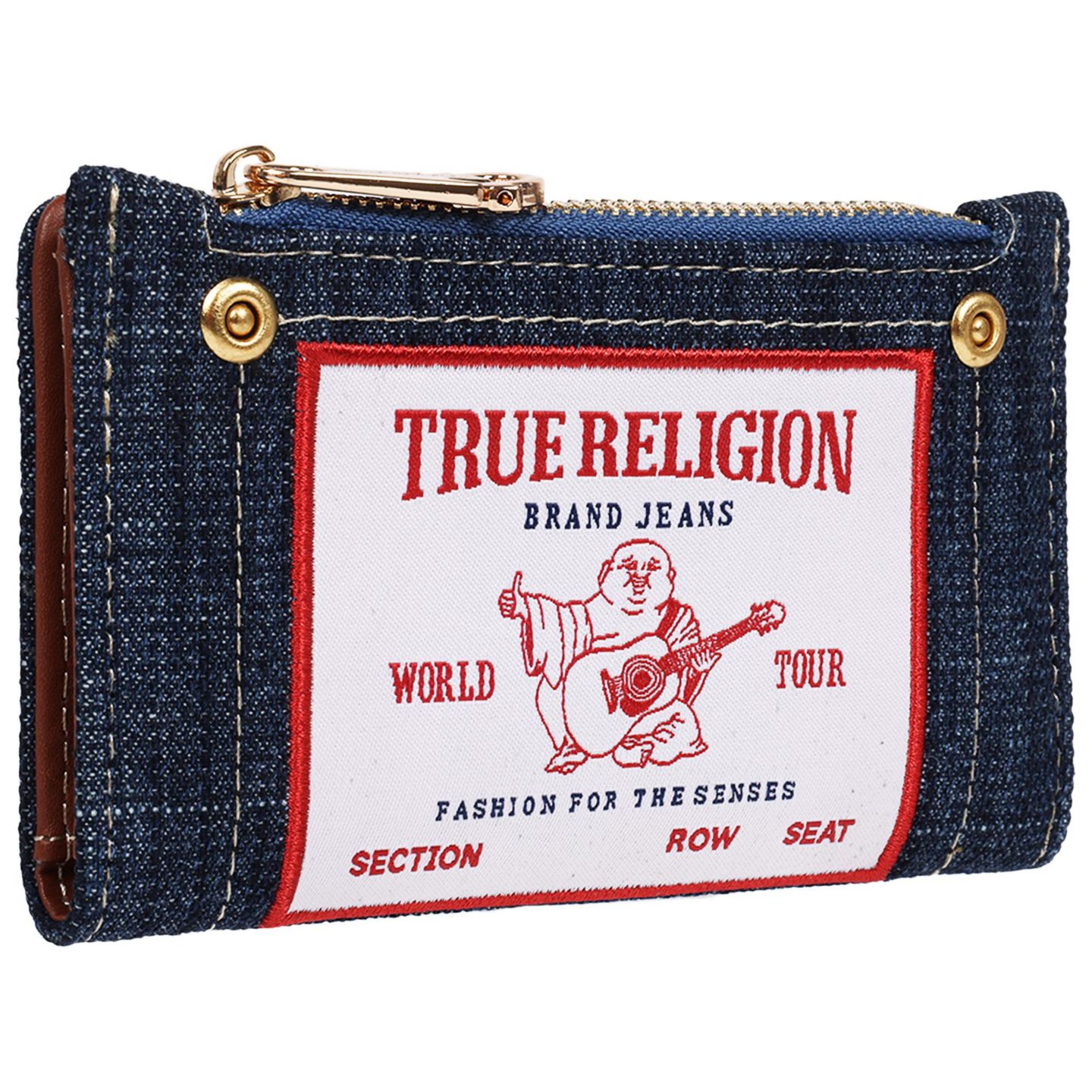 Женский кошелёк True Religion Buddha Patch Small Wallet, цвет: Тёмный джинсовый — фото 2